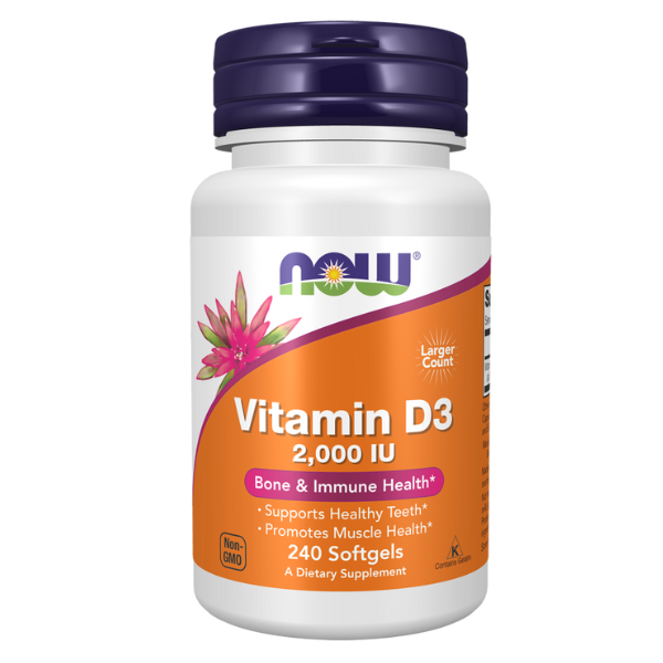 Vitamina D3 2000 UI Alta Potencia (240 softgels)