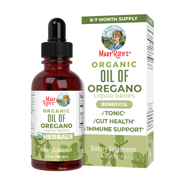 Aceite de Orégano Orgánico, Liquido 30 ml (1 fl oz), MaryRuth's