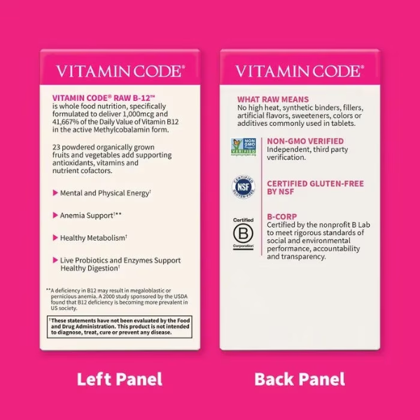 Vitamina B-12 1000 mcg Vitamin Code® (30 veg caps), Garden of Life