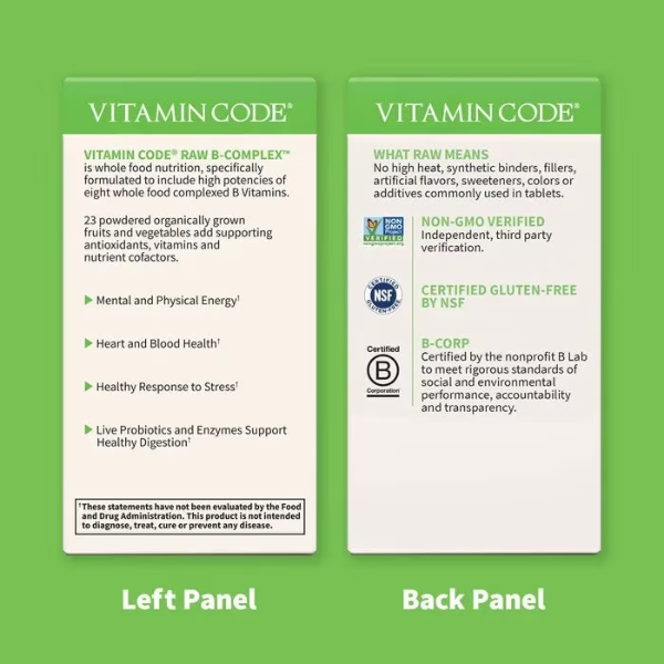 Complejo B Alta Potencia Vitamin Code® (60 veg caps), Garden of Life