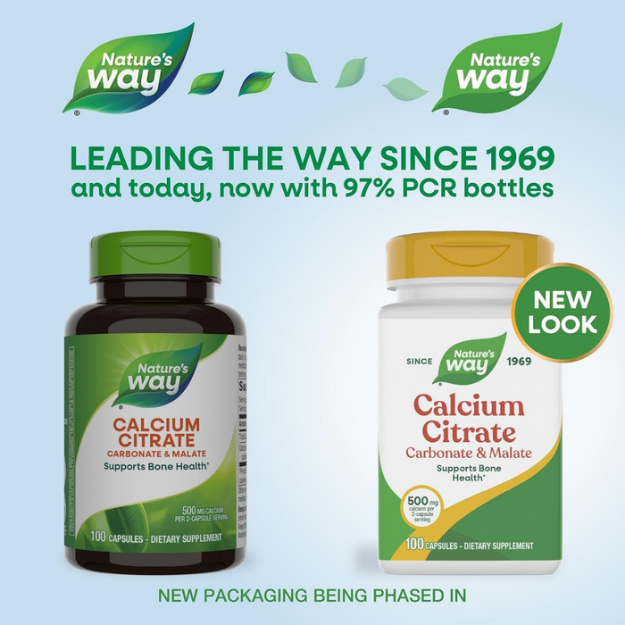 Citrato de Calcio 500 mg (100 caps), Nature's Way