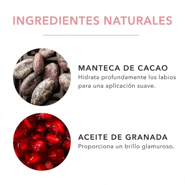 Lip Gloss con Pigmento Frutal® Pomegranate Wine (0.141 fl oz 4.17 ml), 100% Pure