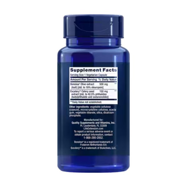 EX Soporte Vascular Avanzado con Hojas de Olivo (60 veg caps), Life Extension