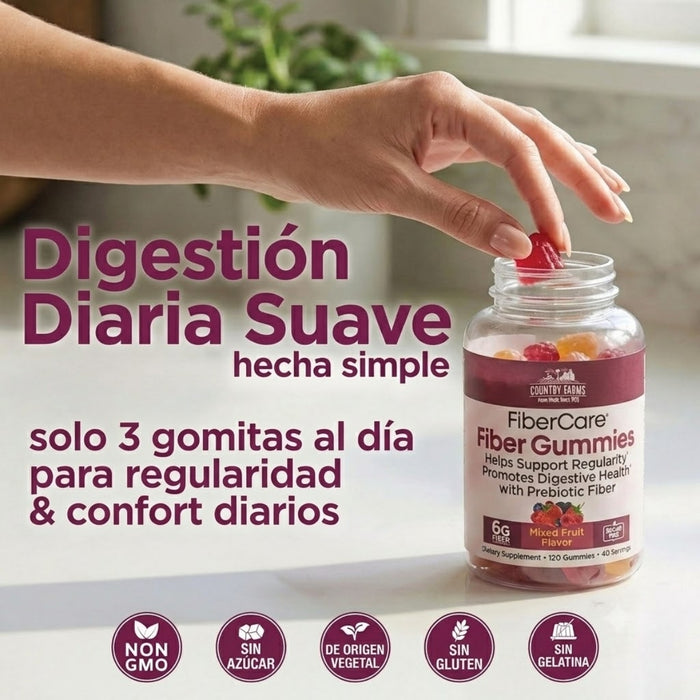 Probiótico con Fibra Sabor Frutal Country Farms® (120 gomitas), Windmill