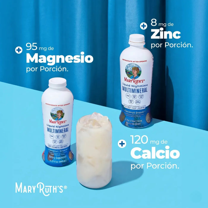 Multimineral Nocturno Sabor Coco, Liquido 887 ml (30 fl oz), Mary Ruth's