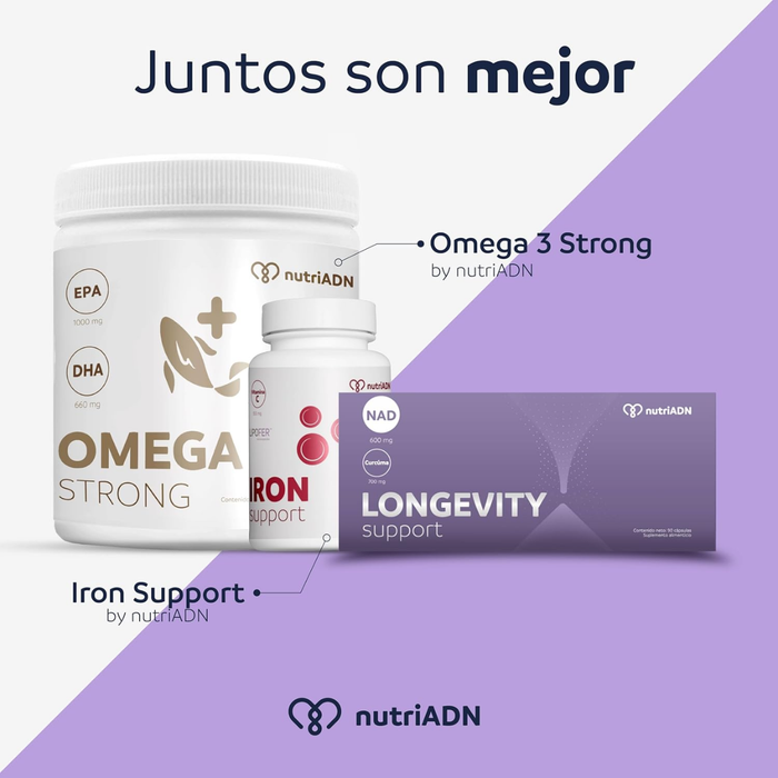 Longevity Support para la Salud Celular y Longevidad (90 cápsulas) | NutriADN