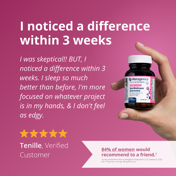 Estrovera 271 mg Perimenopausia y Menopausia (30 tabs), Metagenics