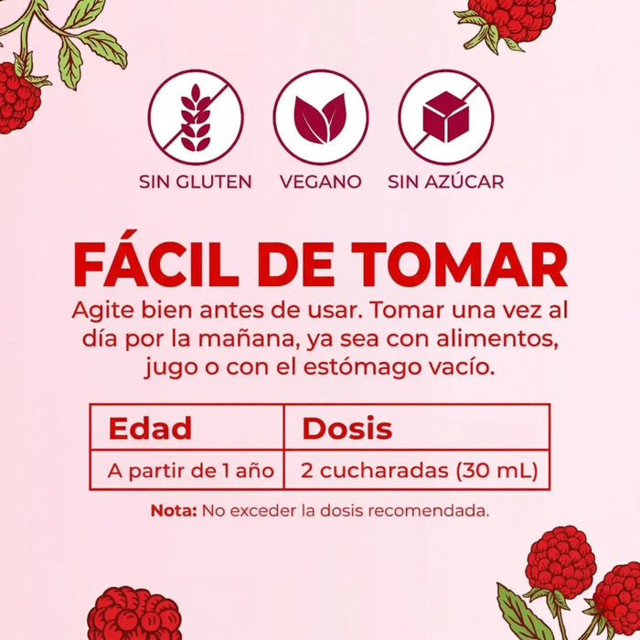 Multivitaminico Matutino Sabor Frambuesa, Liquido 450 ml (15.22 fl oz), Mary Ruth's