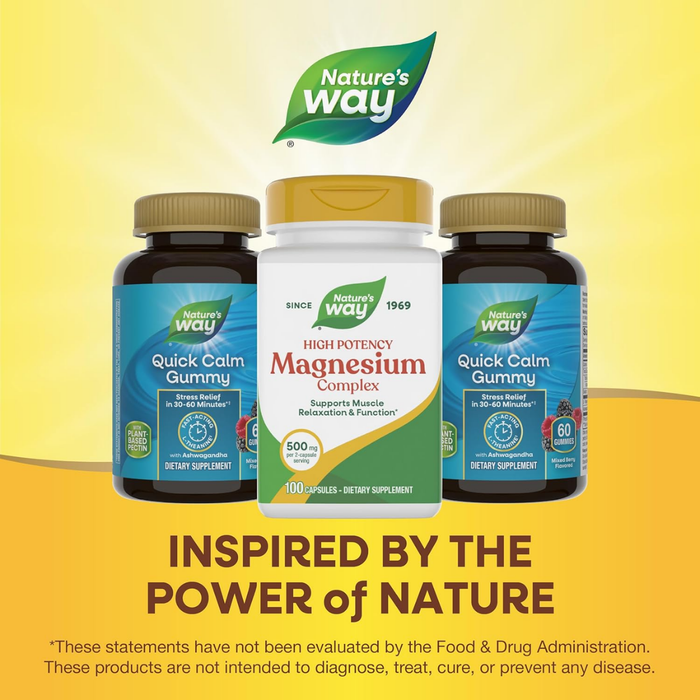 Complejo de Magnesio 500 mg (100 caps), Nature's Way