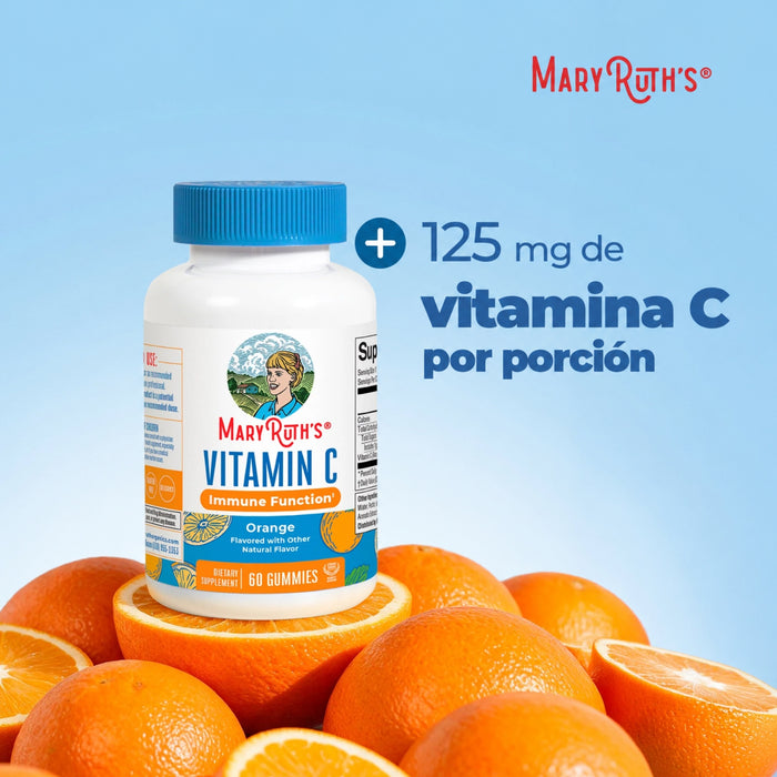 Vitamina C Sabor Naranja (60 gomitas), Mary Ruth´s