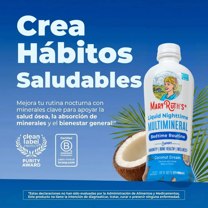 KIT #2 Multivitaminico Matutino con Crecimiento del Cabello + Multimineral Nocturno, Mary Ruth's