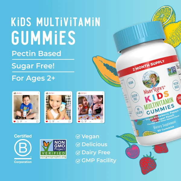 Multivitamínico para Niños (60 gomitas), Mary Ruth´s