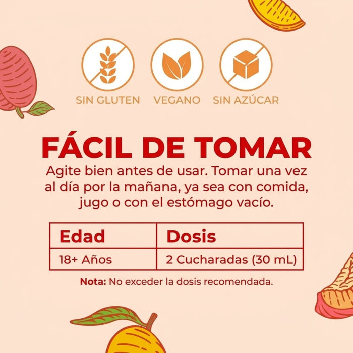 Multivitaminico Matutino + Crecimiento del Cabello Sabor Durazno-Mango, Liquido 887 ml (30 fl oz), Mary Ruth's