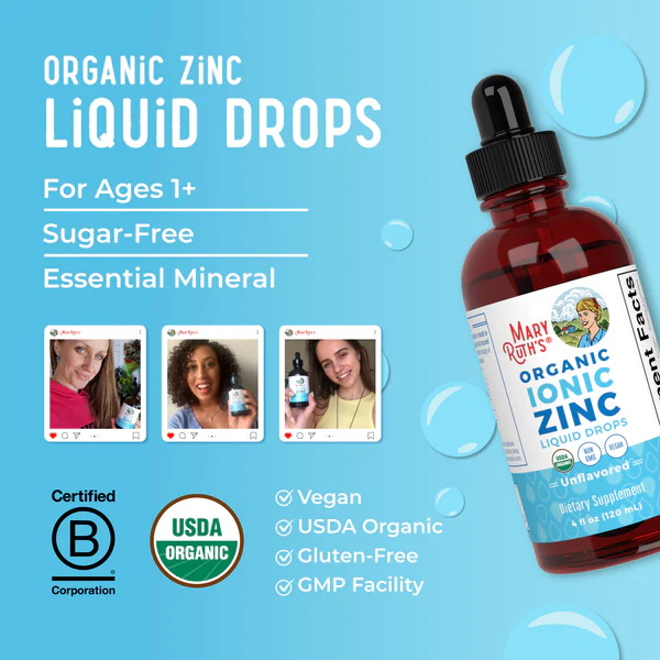 Zinc Ionico, Liquido (4 fl oz 120 ml), Mary Ruth's