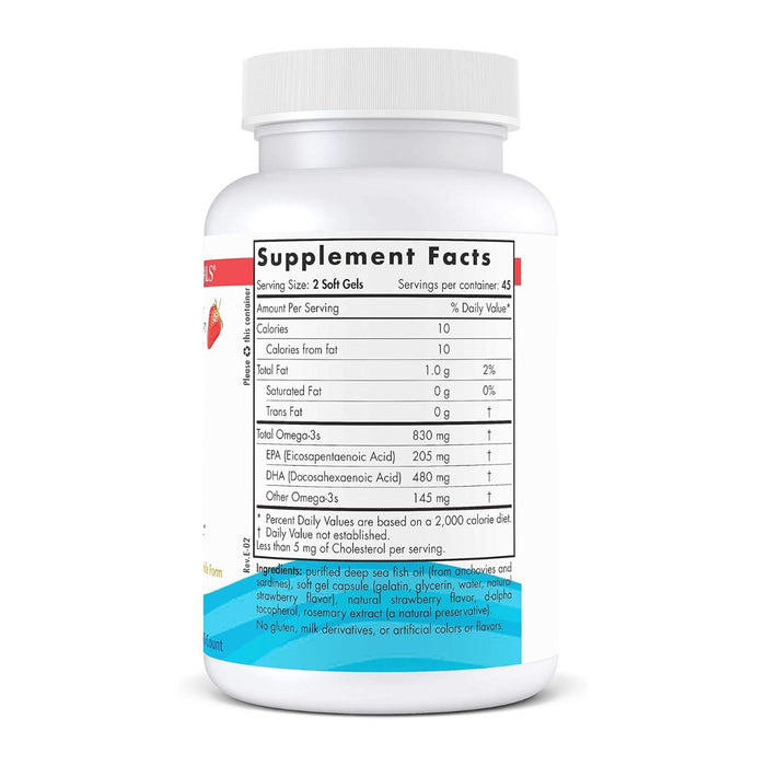 DHA 830 mg Sabor Fresa (90 softgels), Nordic Naturals