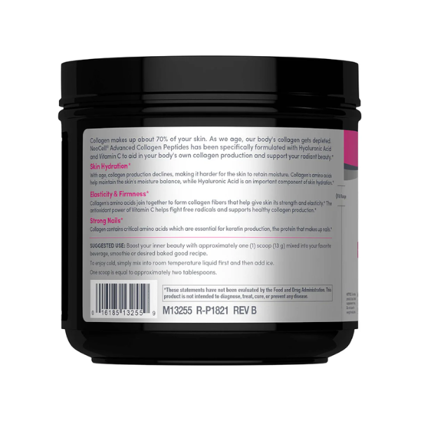 Peptidos de Colageno Reforzado con Ácido Hialuronico y Vitamina C sin Sabor (390 g), NEOCELL