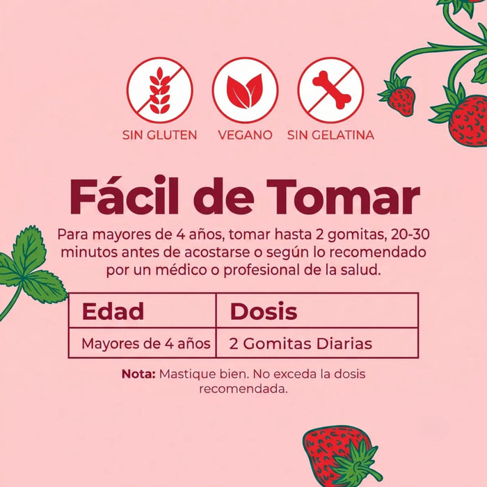 Ayuda para Dormir para Niños sin Melatonina (60 gomitas), Mary Ruth´s