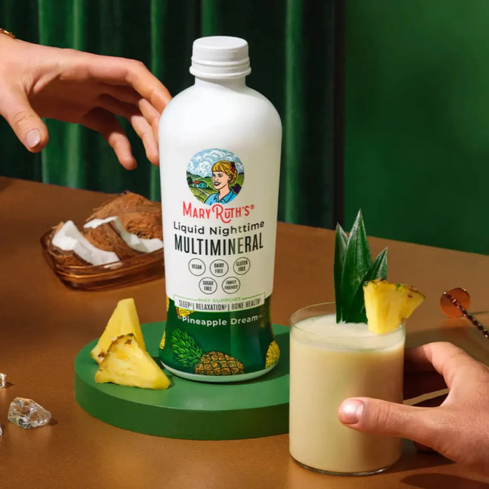 Multimineral Nocturno Sabor Piña, Liquido 946 ml (32 fl oz), Mary Ruth's