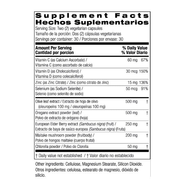 Hoja de Olivo y Oregano (60 veg caps), Bio Nutrition