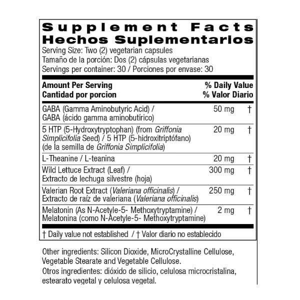 Bienestar para Dormir con Lechuga Silvestre (60 caps), Bio Nutrition