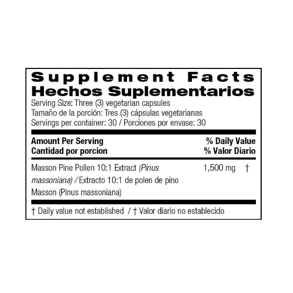 EX Polen De Pino 1,500 Mg (90 Capsulas), Bio Nutrition