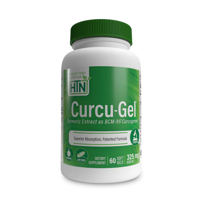 Cúrcuma, Curcu-Gel, 325mg (60 caps), Health Thru Nutrition