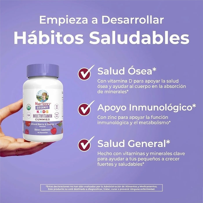 Multivitaminico Organico Para Niños (60 gomitas), Mary Ruth´s