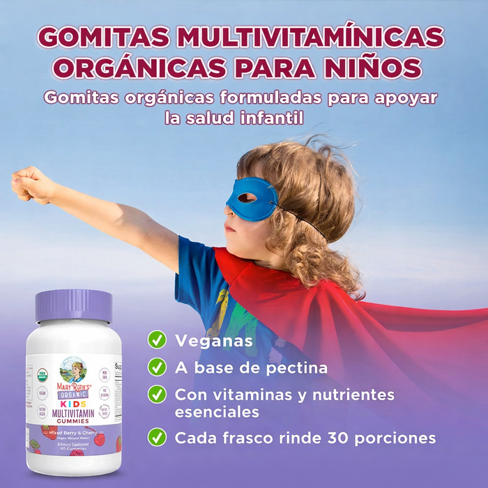 Multivitaminico Organico Para Niños (60 gomitas), Mary Ruth´s