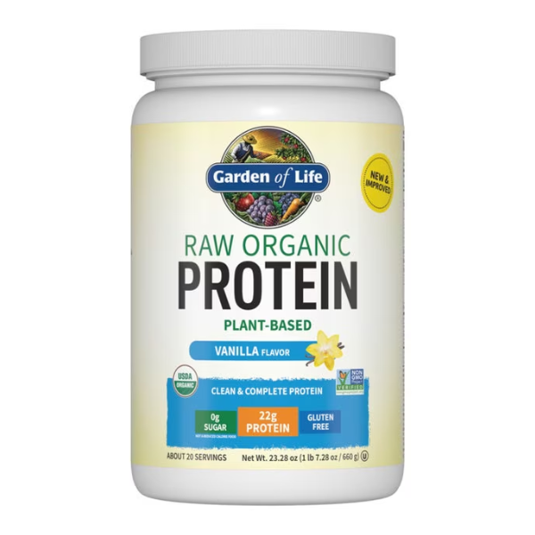 Proteina Vegetariana Cruda Organica Sabor Vainilla (660 g), Garden Of Life
