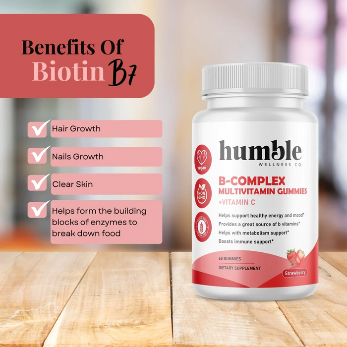 Complejo B con Vitamina C (60 gomitas), Humble