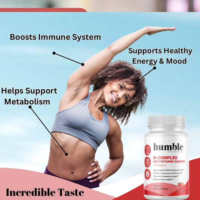 Complejo B con Vitamina C (60 gomitas), Humble