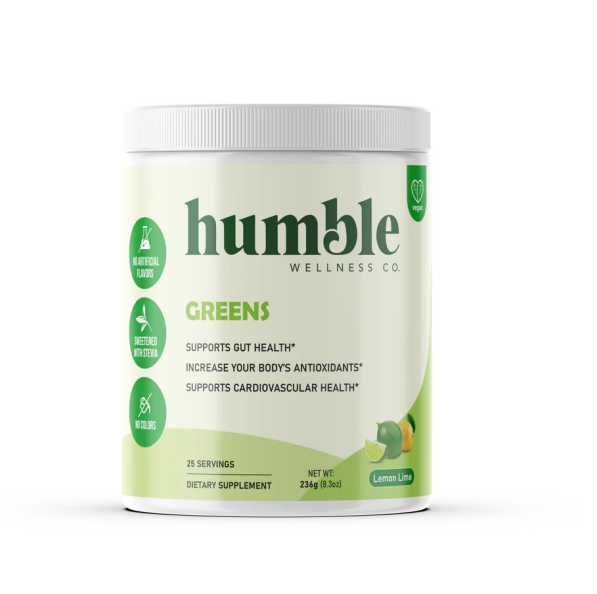 Jugo Verde Orgánico Vegano Sabor Frutas y Verduras, Super Greens (8.3 oz 226 g), Humble