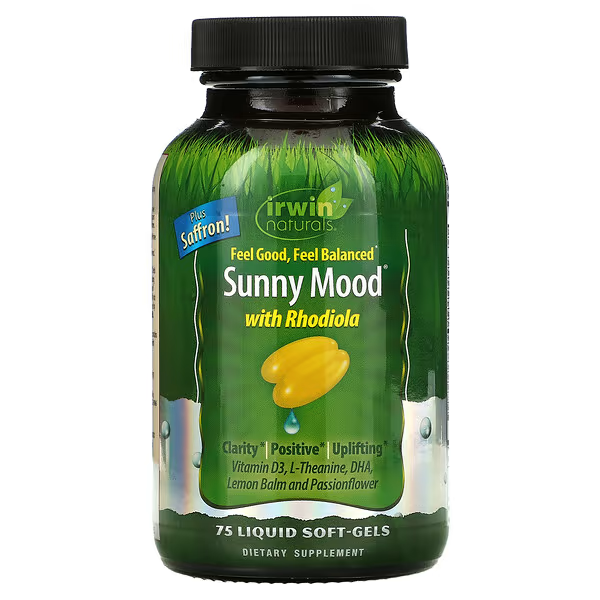 Estado de Ánimo con Rhodiola Sunny Mood (75 softgels), Irwin Naturals