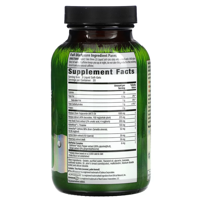 Despertar Cerebral, Brain Awake (60 softgels), Irwin Naturals