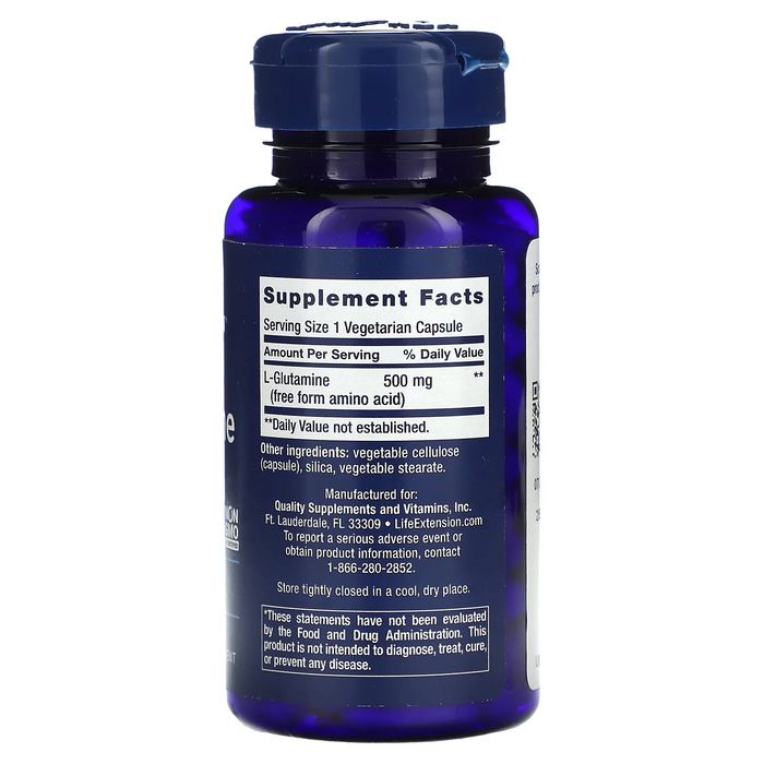 L-Glutamina 500mg (100 veg caps), Life Extension