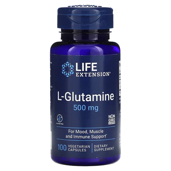 L-Glutamina 500mg (100 veg caps), Life Extension