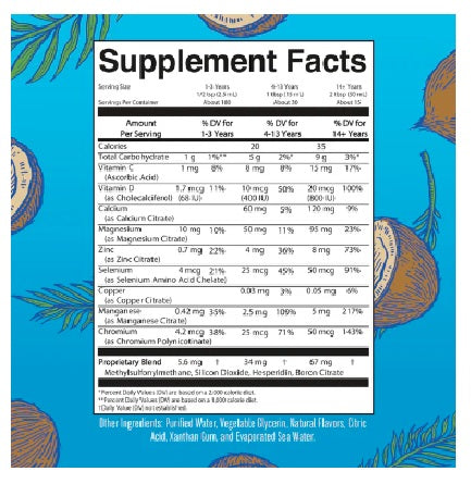 Multimineral Nocturno Sabor Coco, Liquido (15,22 oz o 450 ml), Mary Ruth's