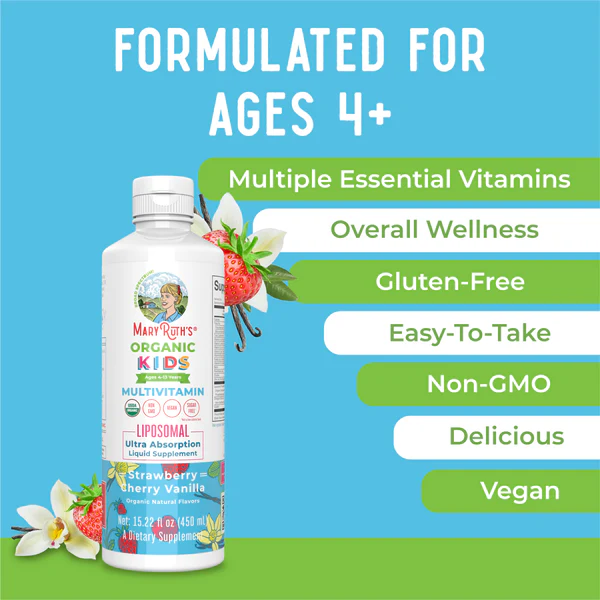 Multivitaminico Liposomal para Niños (15.22 fl oz 450 ml), Mary Ruth's