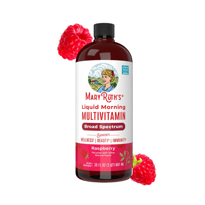 Mary Ruth's Multivitaminico Matutino Sabor Frambuesa, Liquido 887 ml (30 fl oz)