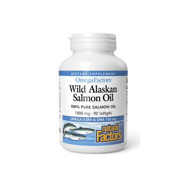 Aceite de Salmon Salvaje de Alaska 1,000 mg OmegaFactors® (90 softgels), Natural Factors