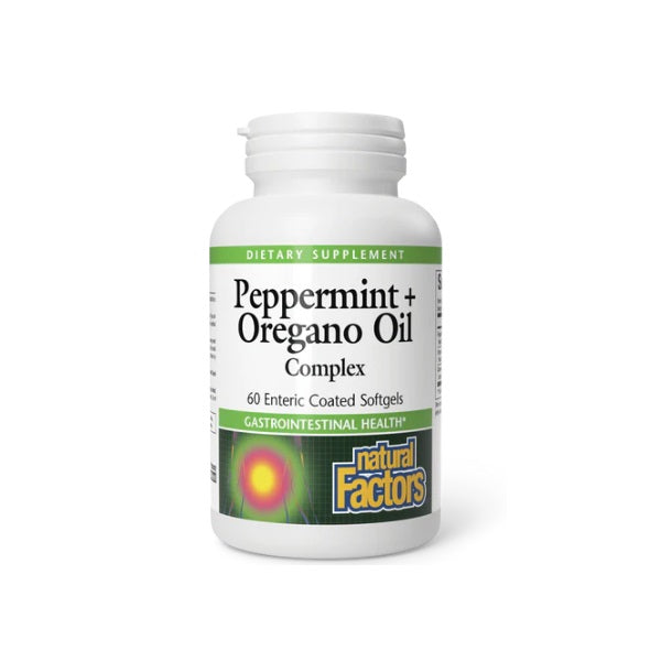Aceite de Menta y Orégano, Digestión (60 softgels), Natural Factors