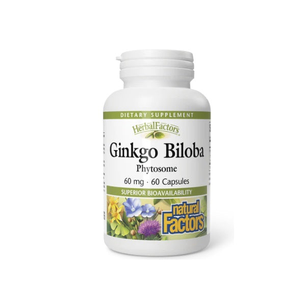 Ginkgo Biloba Fitosoma HerbalFactors® 60 mg (60 caps), Natural Factors
