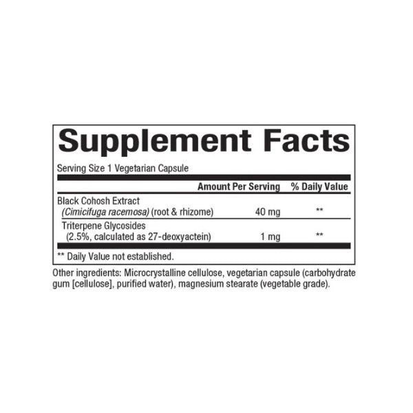 WomenSense® Extracto de Cohosh Negro 40 mg (90 vcap), Natural Factors