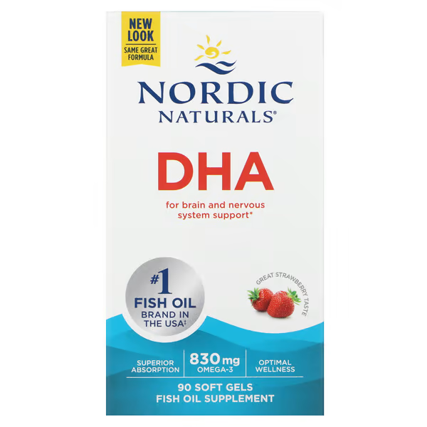 DHA 830 mg Sabor Fresa (90 softgels), Nordic Naturals