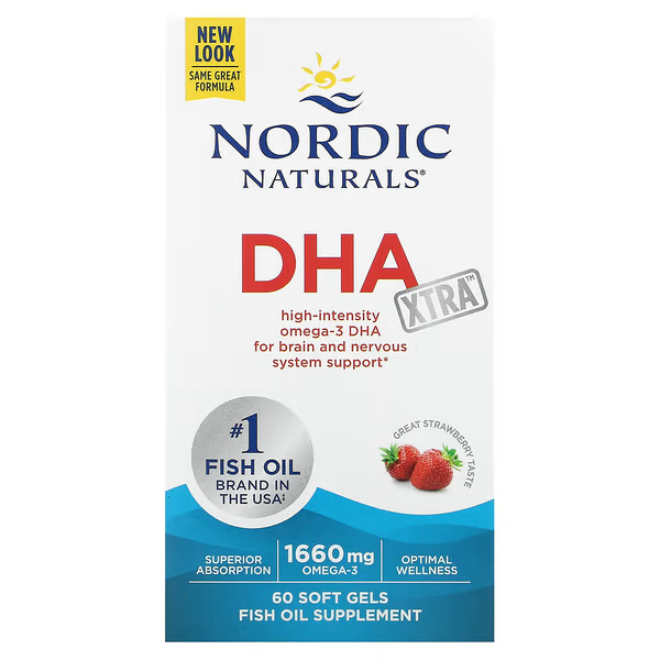 DHA Xtra Sabor Fresa 1660mg (60 sofgtels), Nordic Naturals