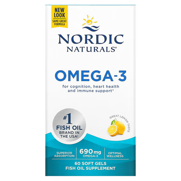 Omega 3, 690 mg (60 softgels), Nordic Naturals