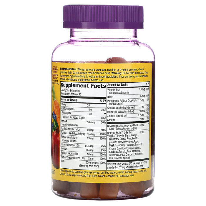 Alive!® Multivitamínico Prenatal para la Salud Diaria (90 gomitas)