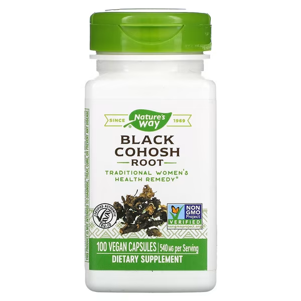 Raiz de Cohosh Negro 540 mg (100 veg caps), Nature's Way