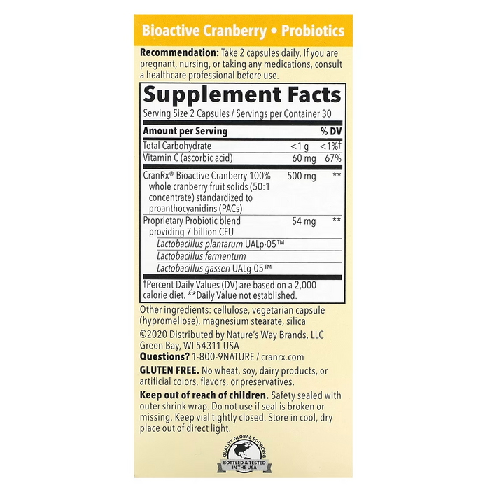Probióticos para Mujeres CranRx® (60 caps), Nature's Way
