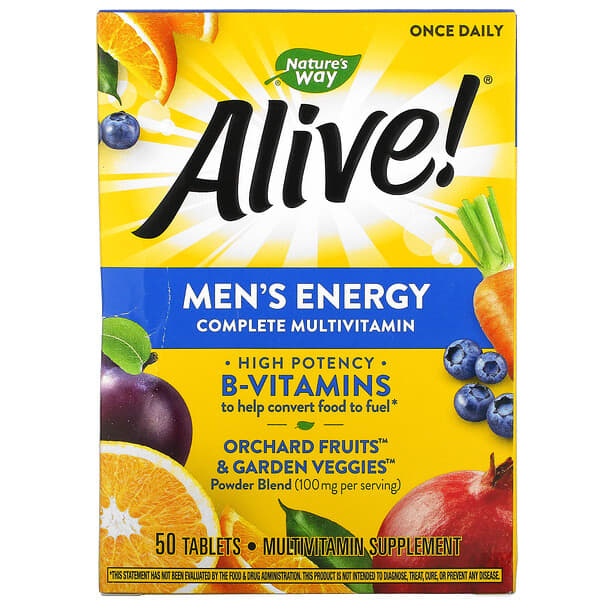 Multivitamínico Energía para Hombres Alive!® (50 tabs), Nature's Way